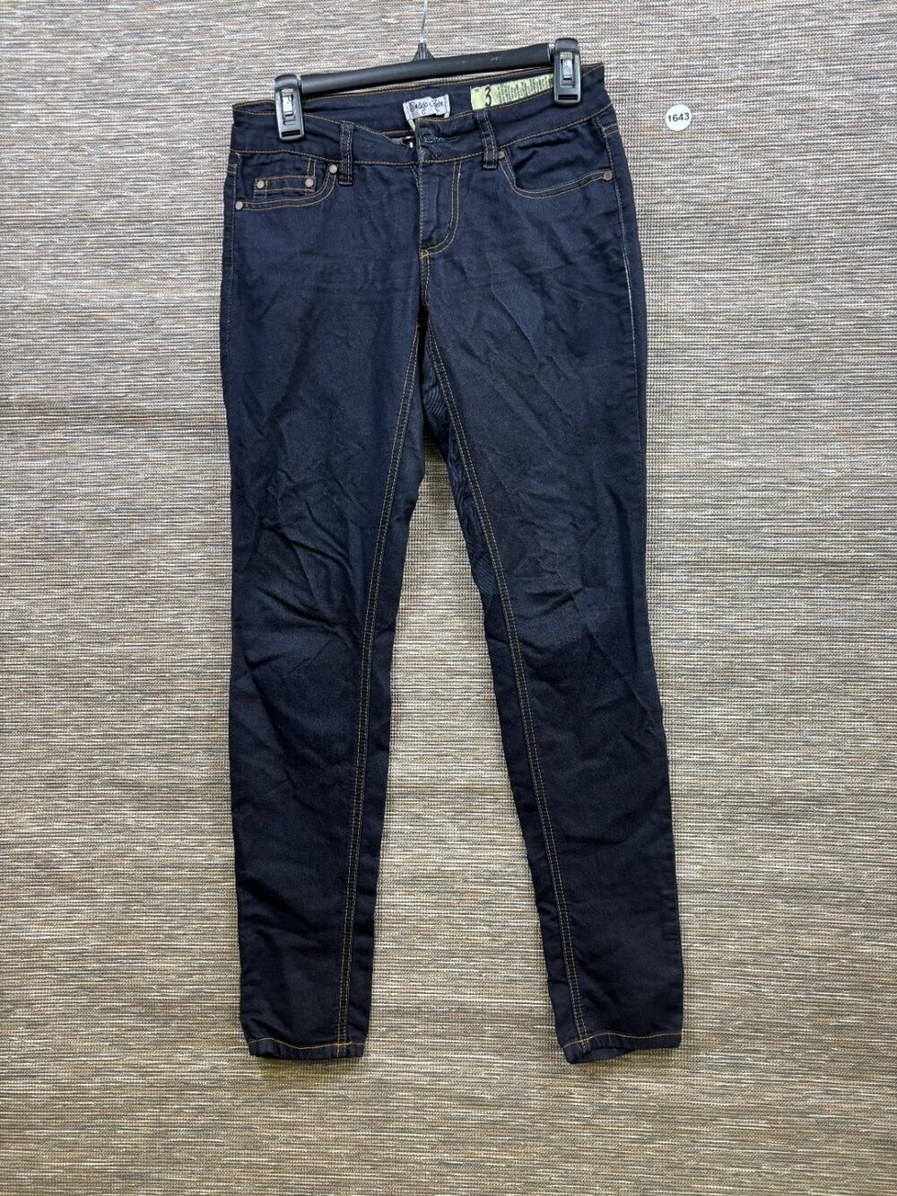 Indigo Rein Skinny Jeans Juniors Size 3 Blue Dark Wash Denim Stretch